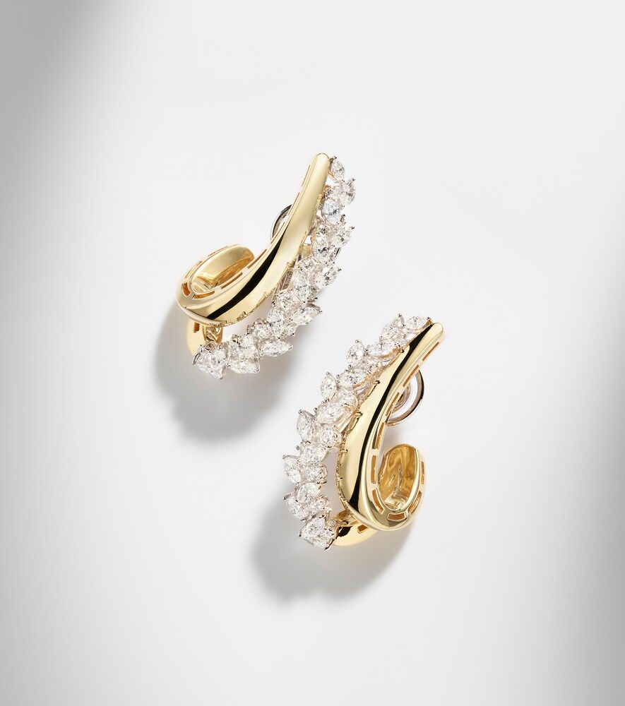 Pendientes Golden Strada de oro de 18 ct con diamantes - Yeprem - Modalova