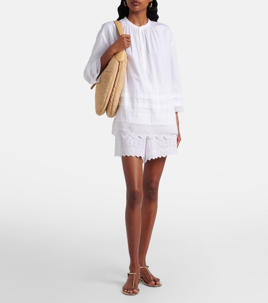 Shorts de popelín de algodón con bordado inglés - Polo Ralph Lauren - Modalova