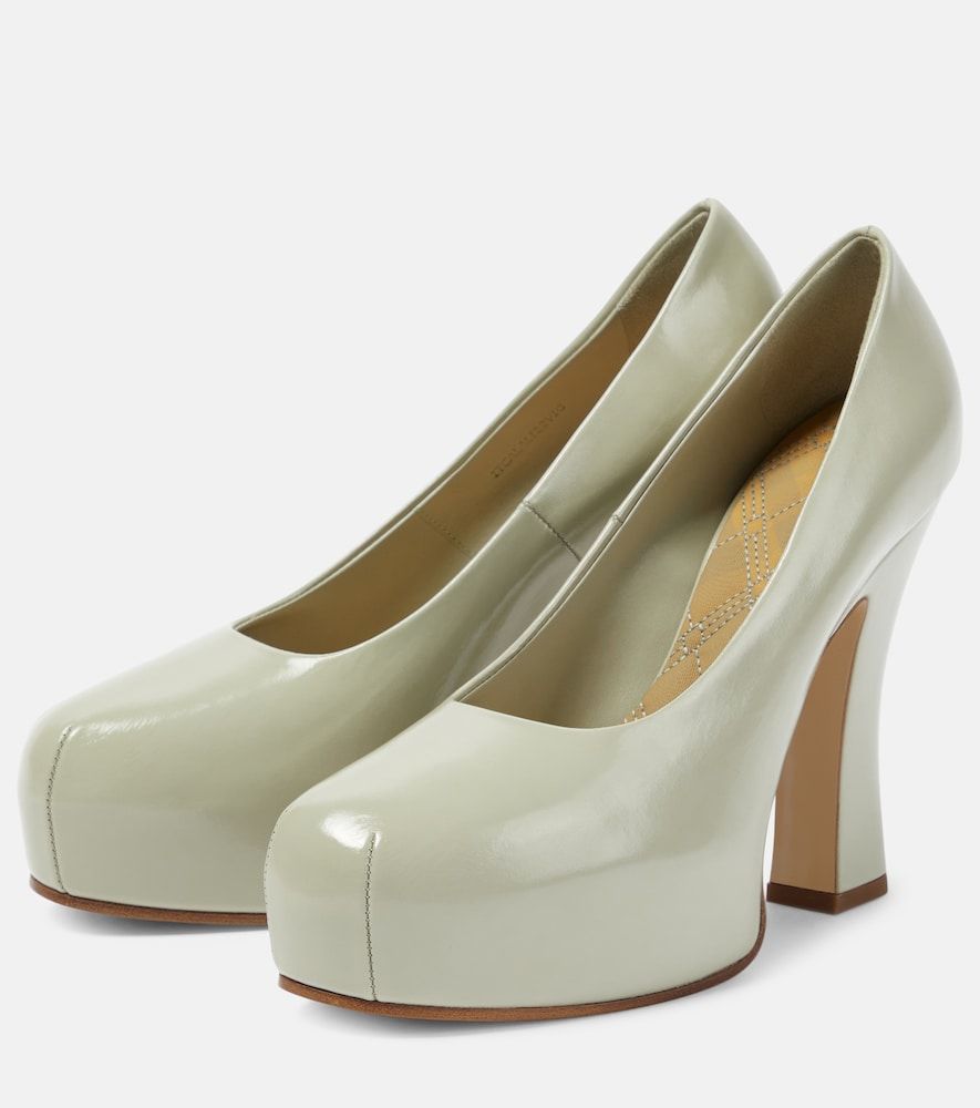 Pumps 130 in pelle con plateau - Burberry - Modalova