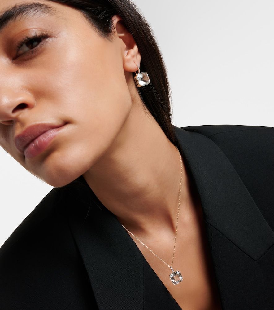 Collar de oro de 14 ct con topacio y diamantes - Mateo - Modalova