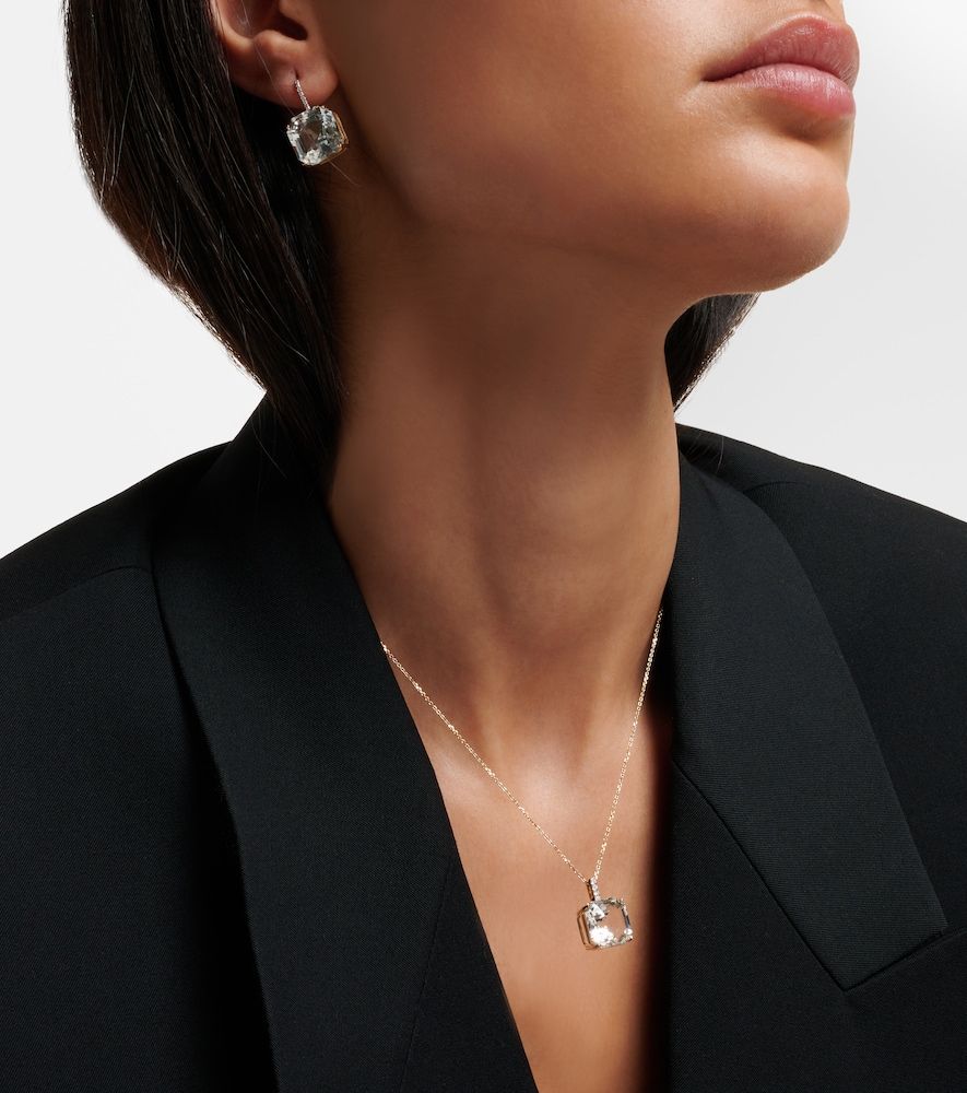 Collar de oro de 14 ct con topacio y diamantes - Mateo - Modalova
