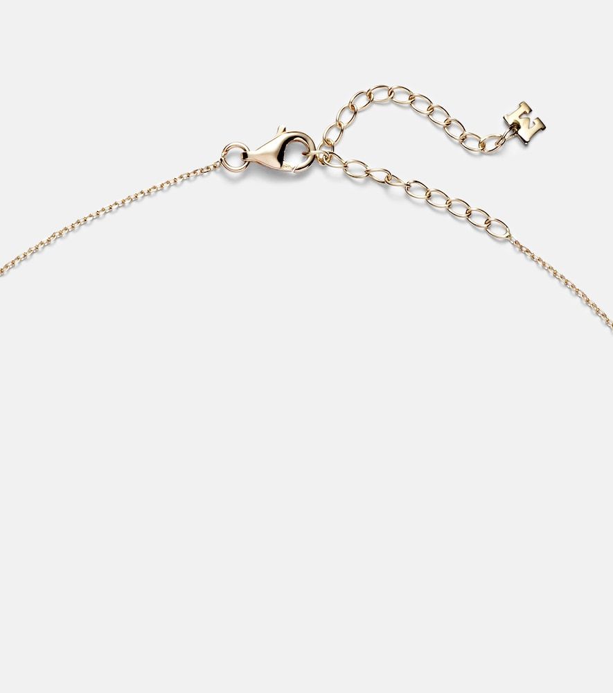 Collar de oro de 14 ct con topacio y diamantes - Mateo - Modalova