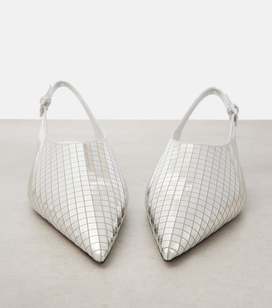 Alaïa Slingback-Ballerinas Art Deco aus Metallic-Leder - Alaia - Modalova