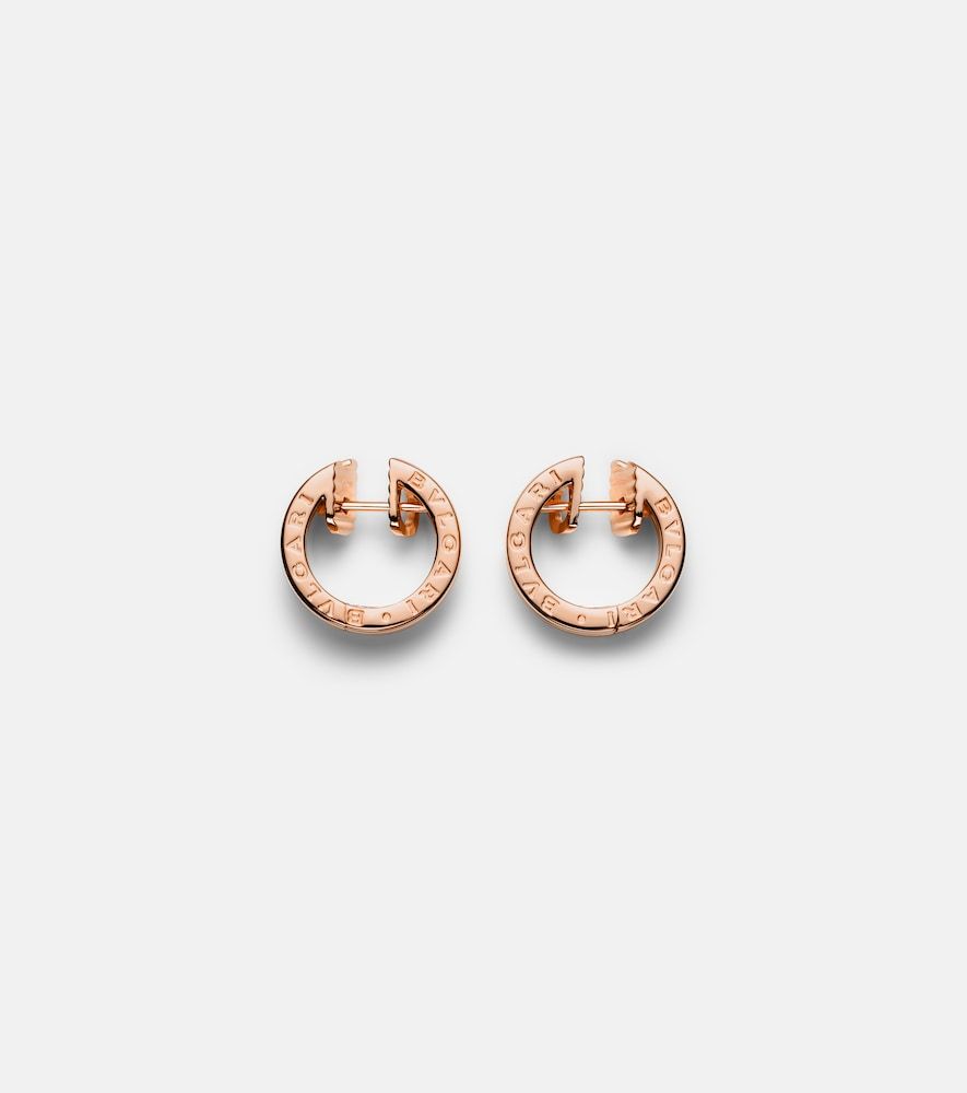 Orecchini B.zero1 in rosa 18kt con diamanti - Bvlgari - Modalova