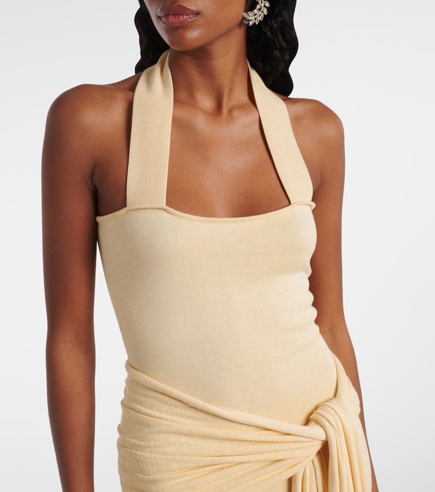 Knitted silk and cotton maxi dress - Aya Muse - Modalova
