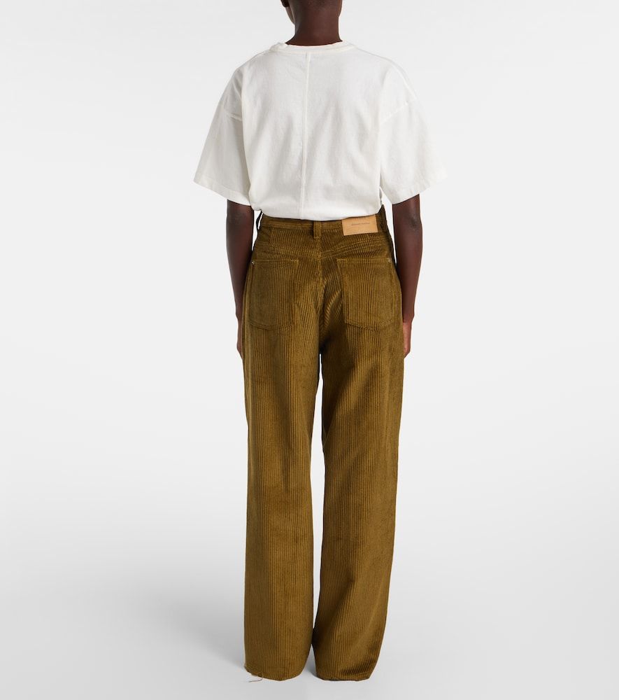 Pantalones anchos de pana de algodón - Ami Paris - Modalova