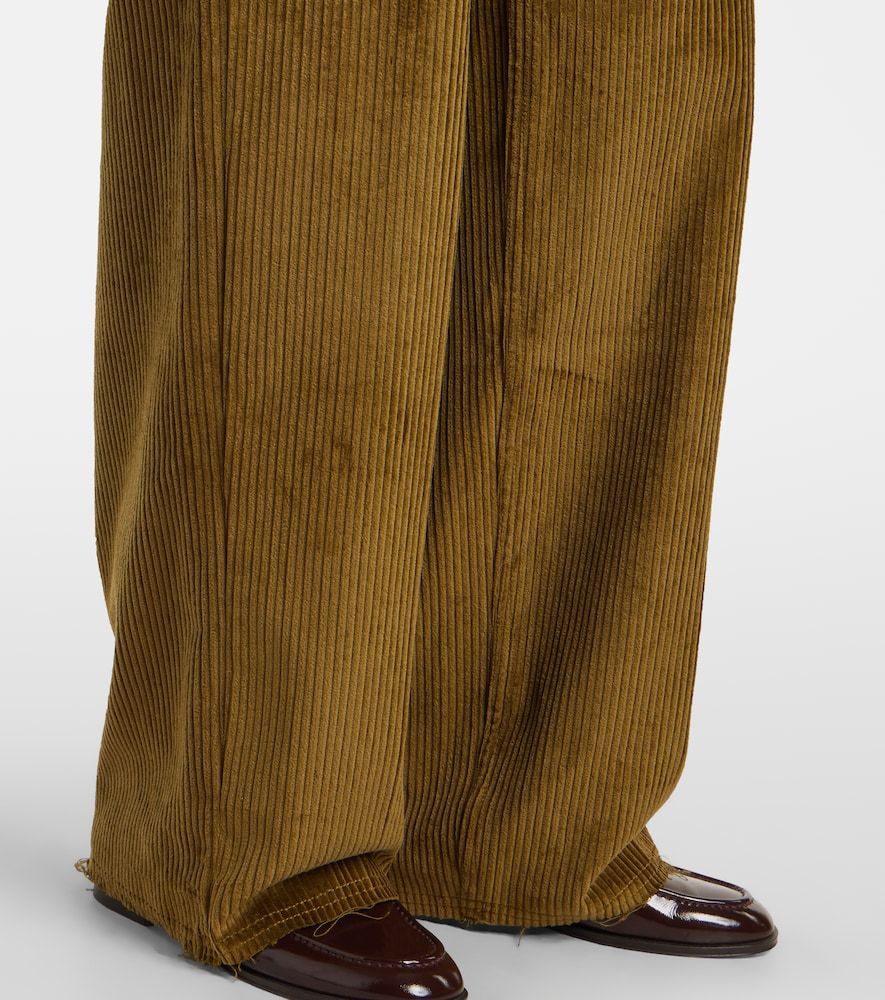 Pantalones anchos de pana de algodón - Ami Paris - Modalova