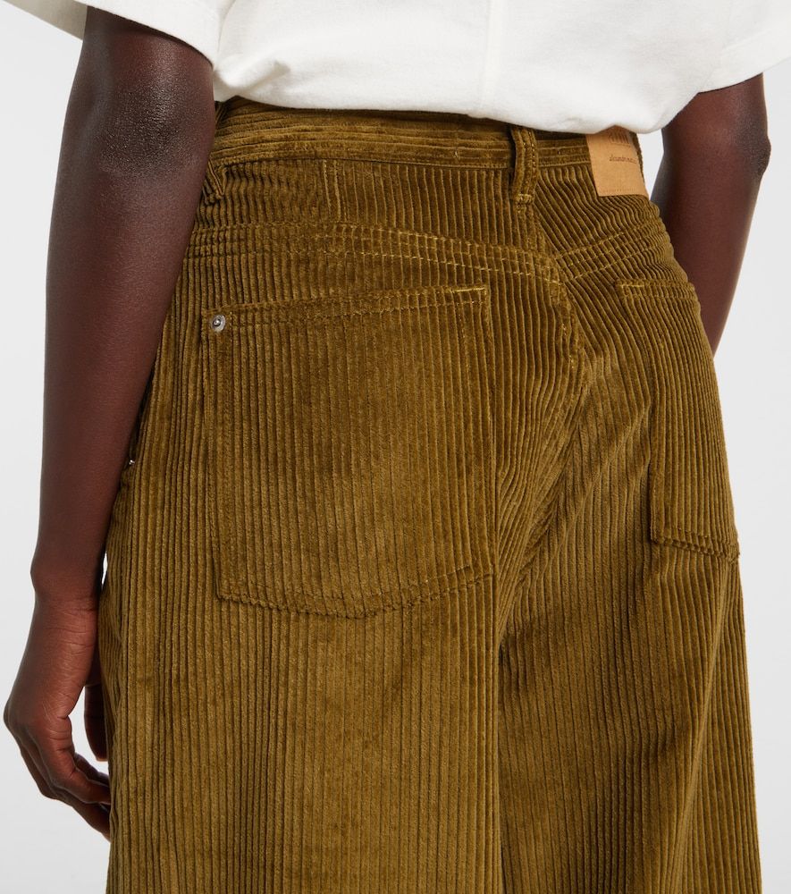 Pantalones anchos de pana de algodón - Ami Paris - Modalova