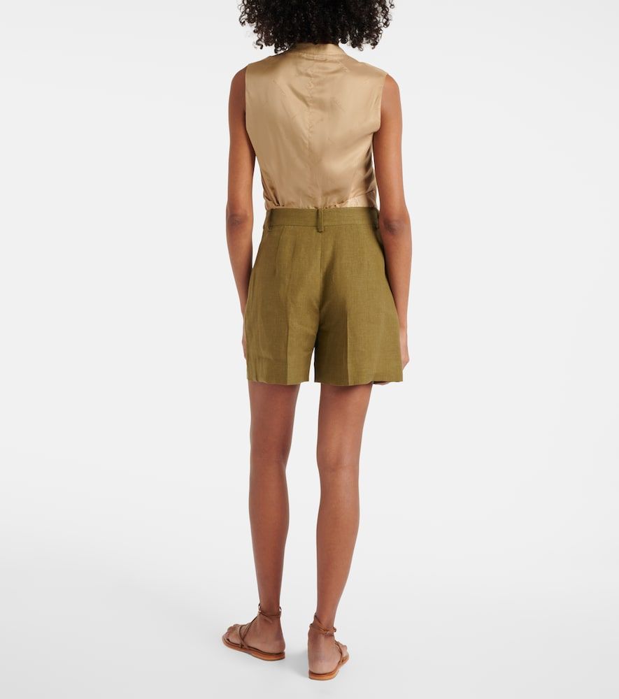Shorts Tracy de lino plisados - Ralph Lauren Collection - Modalova