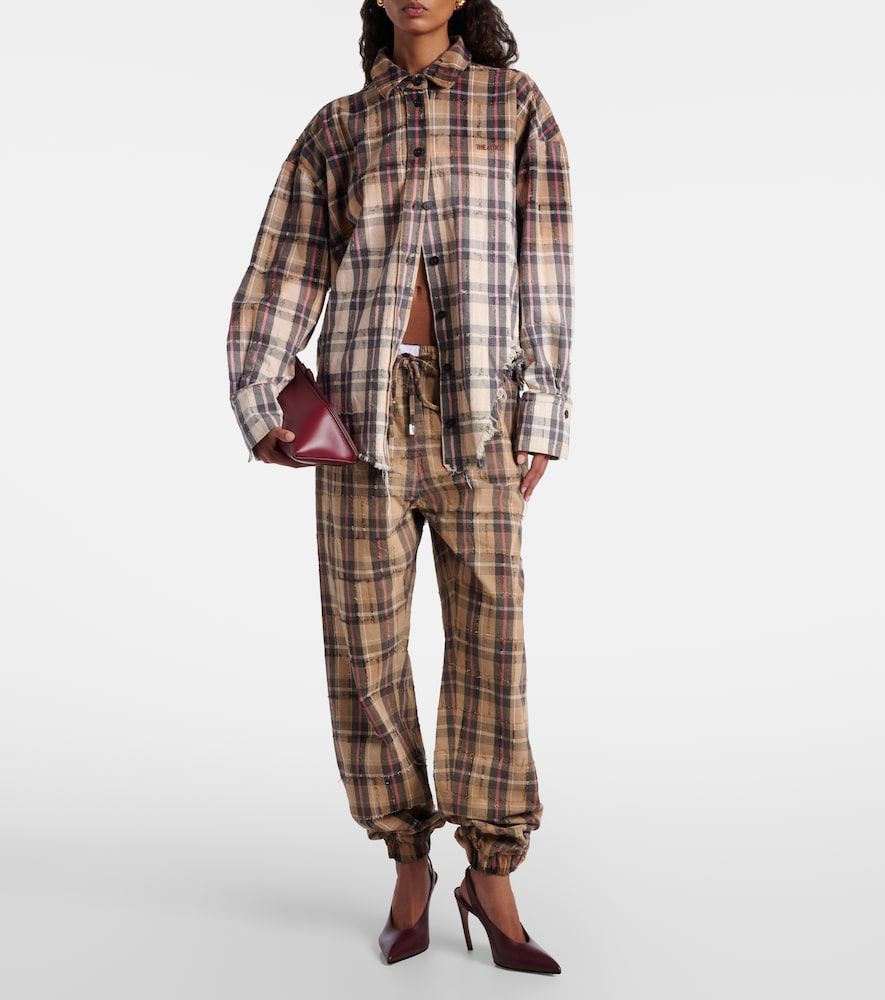Pantalones cargo de franela de algodón - The Attico - Modalova
