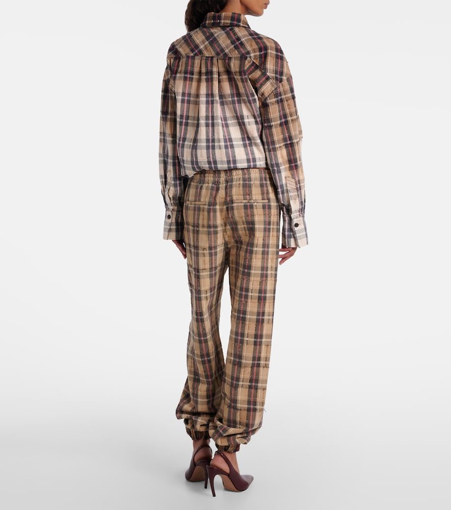 Pantalones cargo de franela de algodón - The Attico - Modalova
