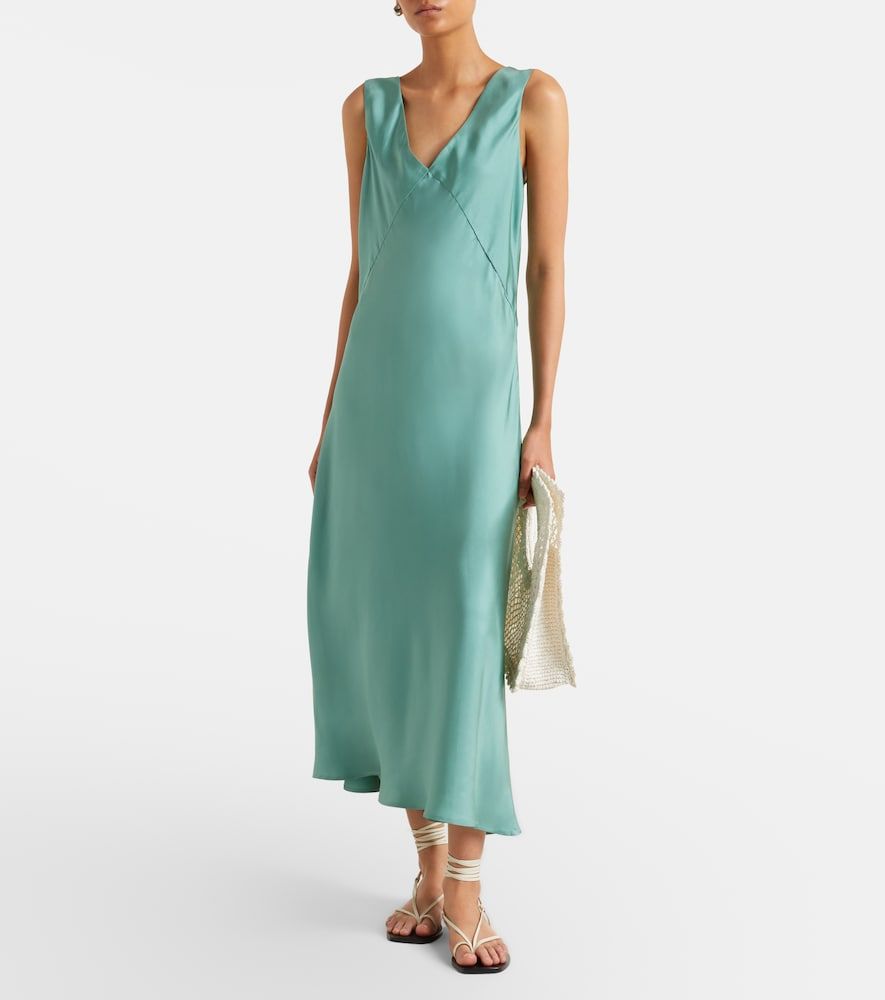 Abito sottoveste Provence in twill di seta - Asceno - Modalova