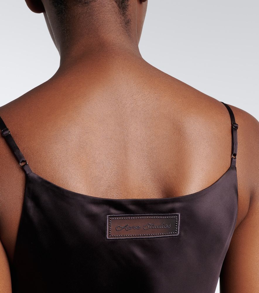 Abito sottoveste in raso con pizzo - Acne Studios - Modalova