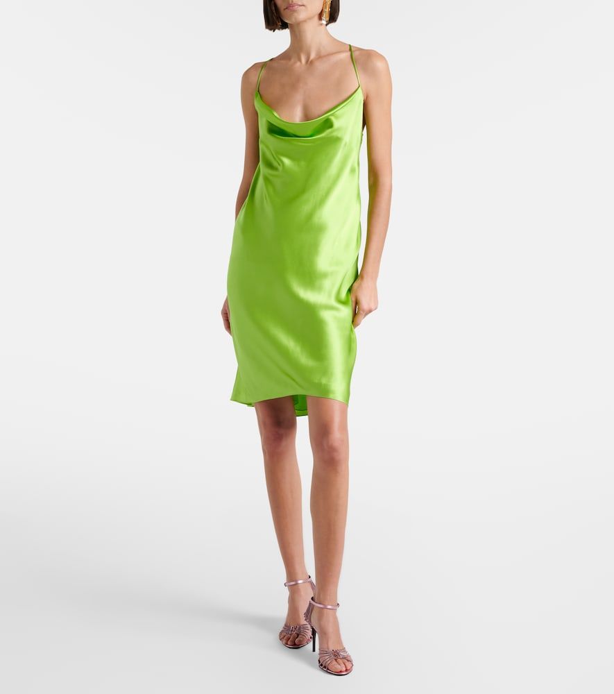 Abito sottoveste in raso di seta - Saint Laurent - Modalova