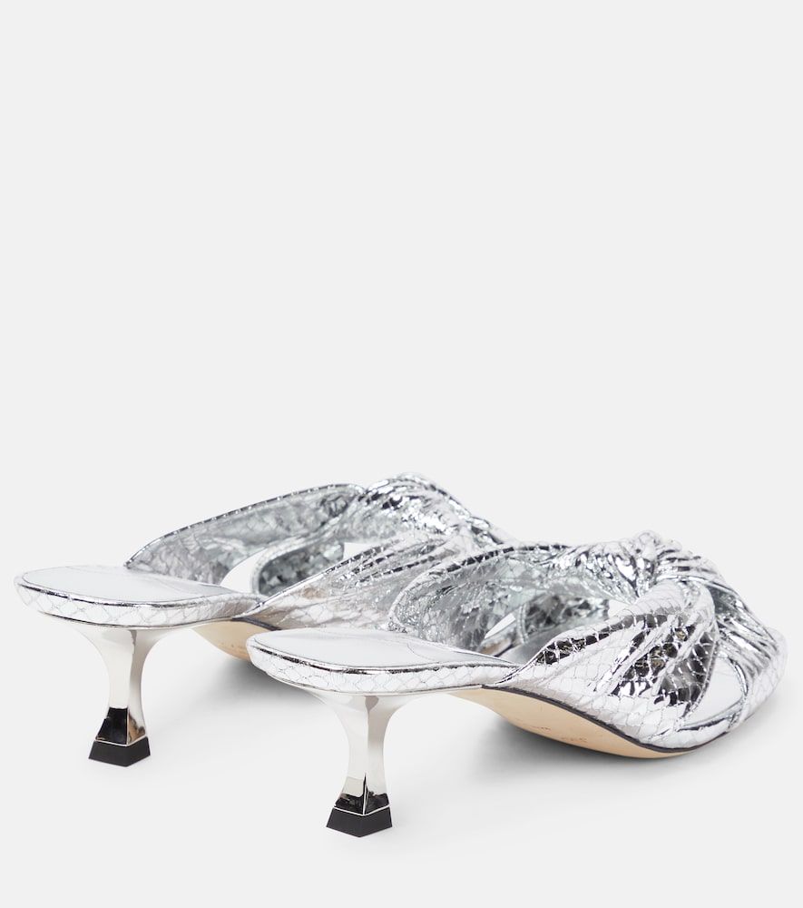 Pantoletten Avenue 50 aus Metallic-Leder - Jimmy Choo - Modalova