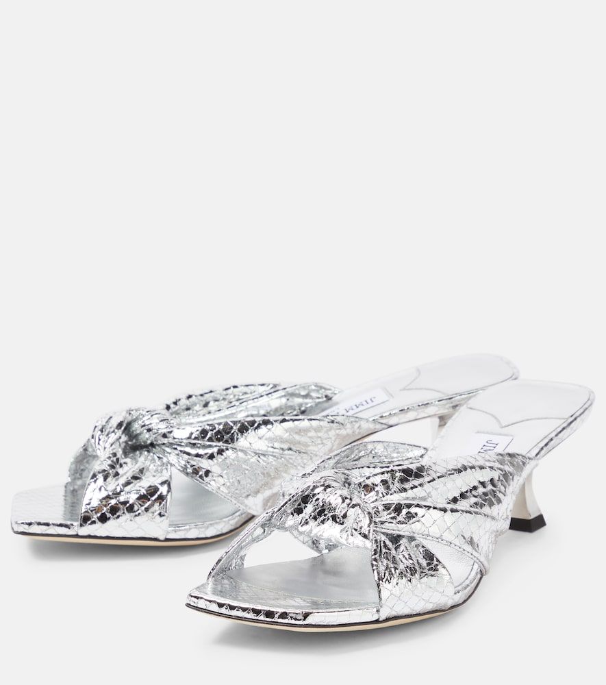 Pantoletten Avenue 50 aus Metallic-Leder - Jimmy Choo - Modalova