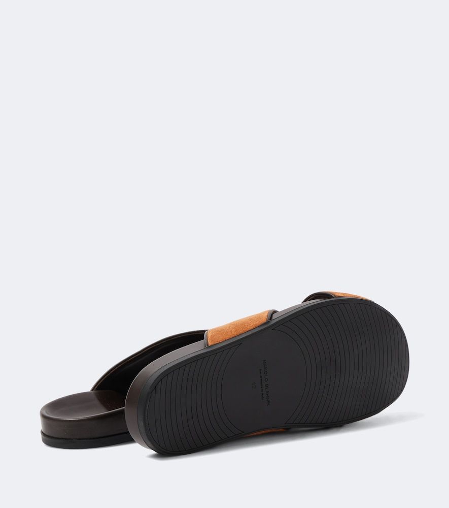 Sandalen Chiltern aus Veloursleder - Manolo Blahnik - Modalova