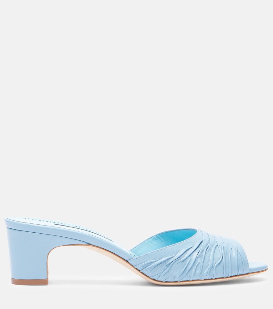 Pantoletten Piruabar aus Leder - Manolo Blahnik - Modalova