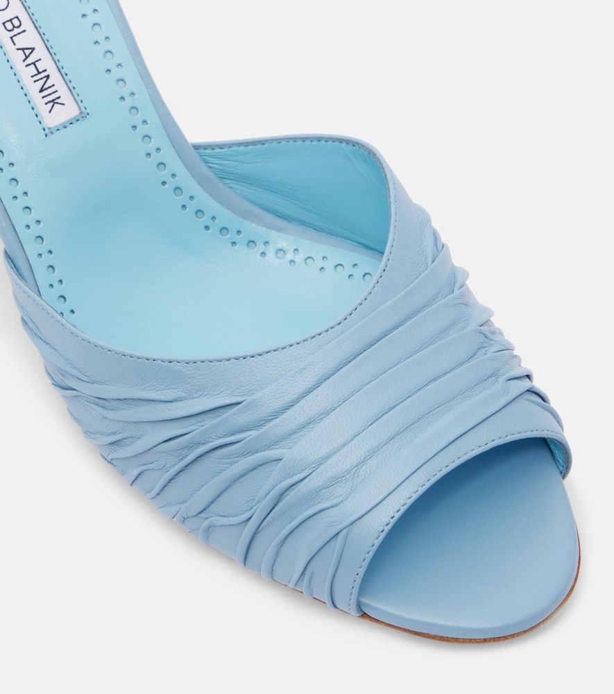 Pantoletten Piruabar aus Leder - Manolo Blahnik - Modalova