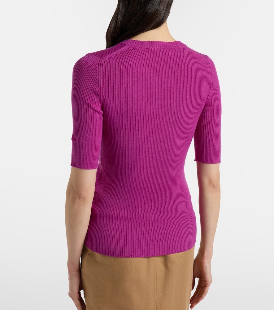 Chloé Top in maglia di lana a coste - Chloe - Modalova