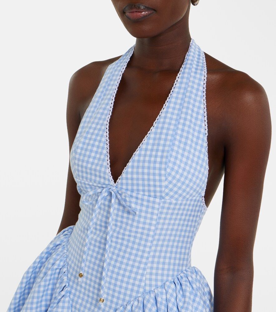 Vestido corto Micaela de popelín de algodón a cuadros vichy - Bananhot - Modalova