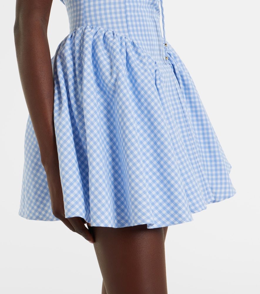 Vestido corto Micaela de popelín de algodón a cuadros vichy - Bananhot - Modalova