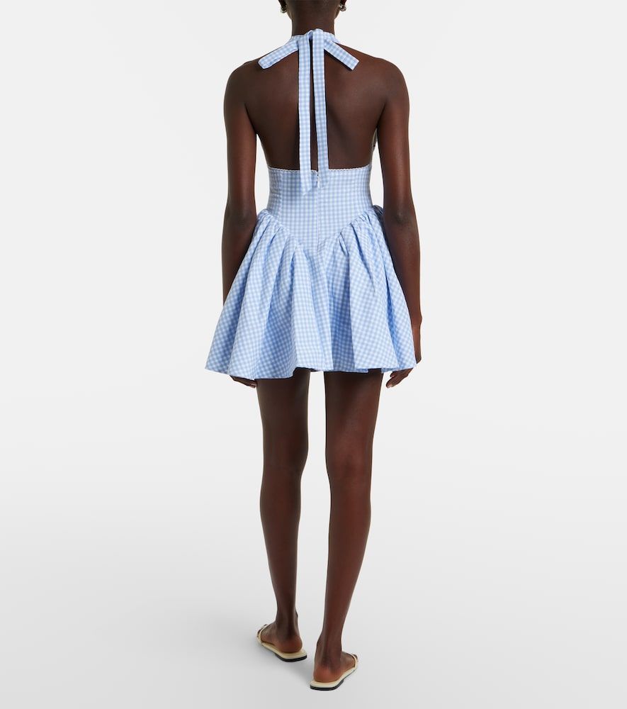 Vestido corto Micaela de popelín de algodón a cuadros vichy - Bananhot - Modalova