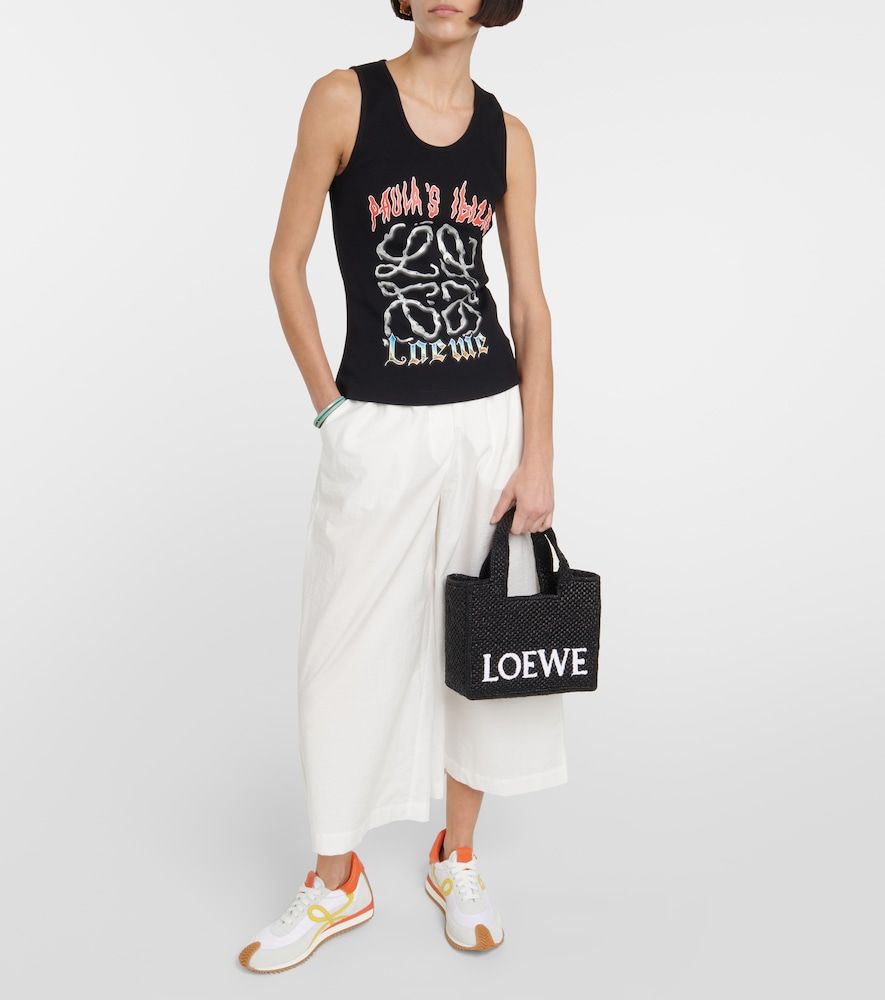 Bolso Paula's Ibiza Small de rafia con logo - Loewe - Modalova
