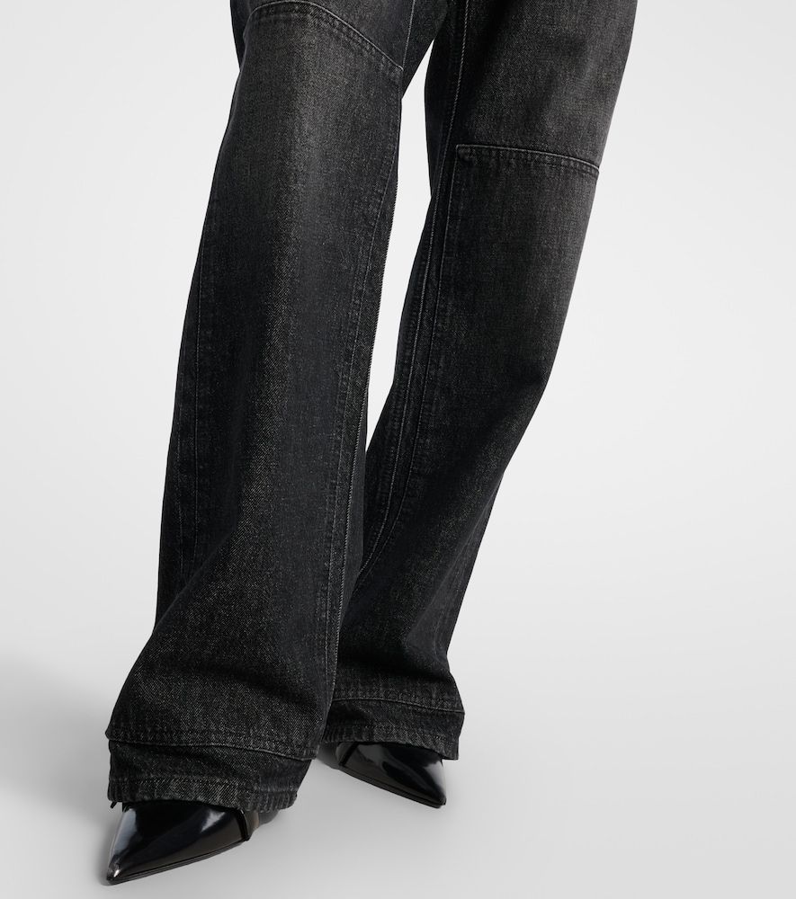 Jeans a gamba larga con cut-out e vita media - Jean Paul Gaultier - Modalova