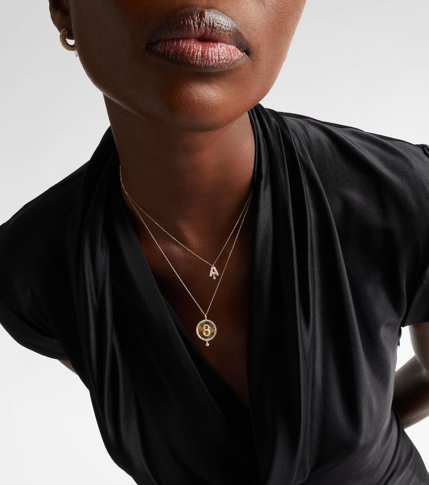 Persée Collar Alphabet A de oro de 18 ct con diamantes - Persee - Modalova