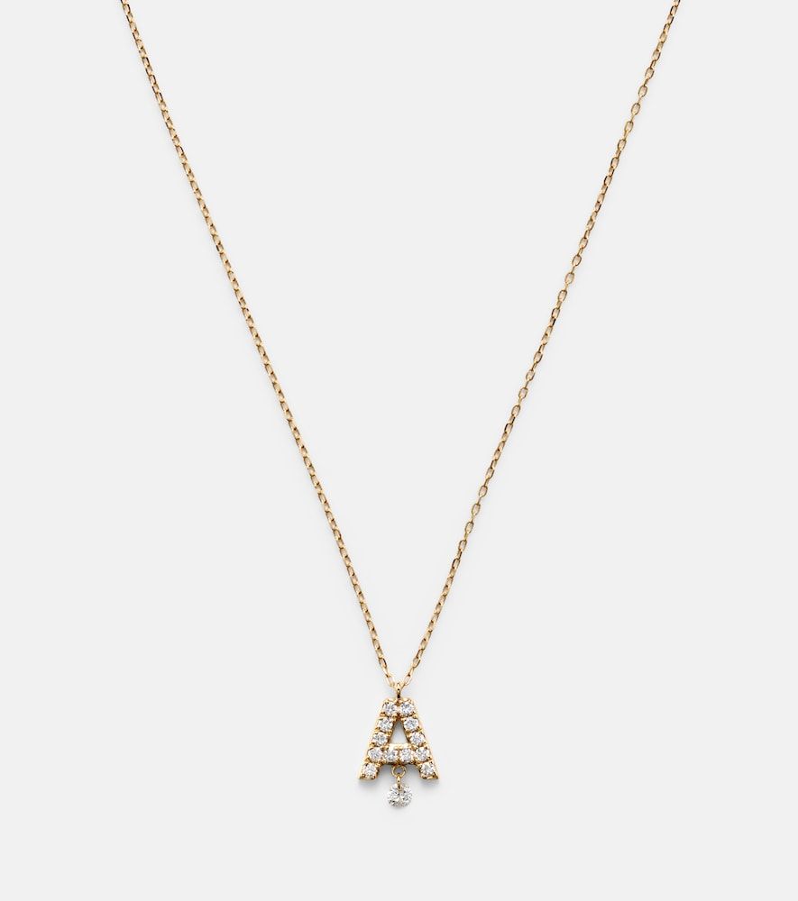 Persée Collar Alphabet A de oro de 18 ct con diamantes - Persee - Modalova