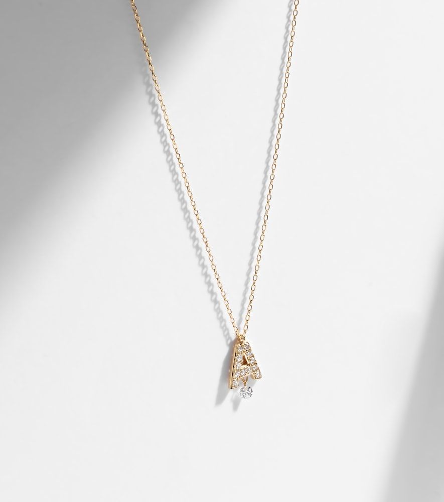 Persée Collar Alphabet A de oro de 18 ct con diamantes - Persee - Modalova