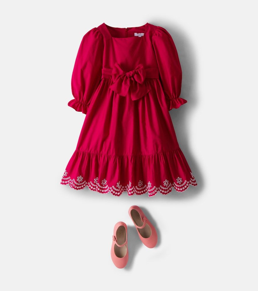 Vestido de algodón con cinturón - Patachou - Modalova