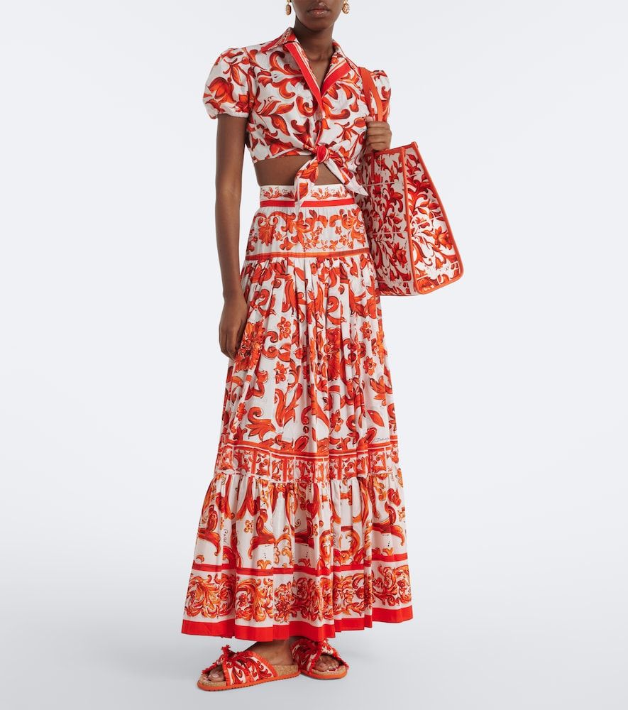 Sandalias Majolica de brocado con flecos - Dolce&Gabbana - Modalova