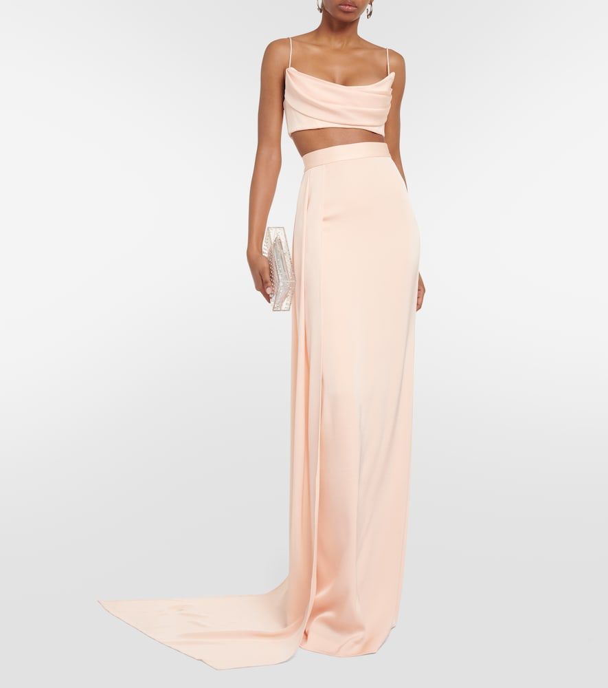 Alex Perry Draped satin maxi skirt - Alex Perry - Modalova