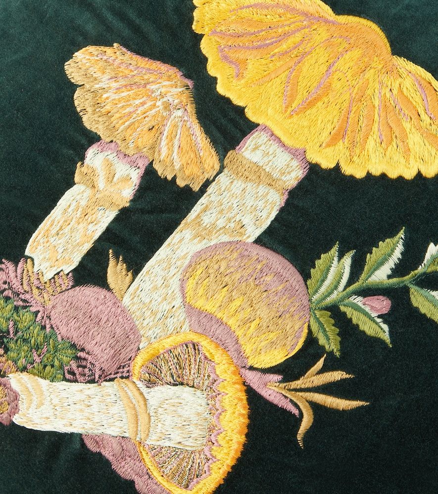 Cojín de terciopelo de algodón bordado - Les-Ottomans - Modalova