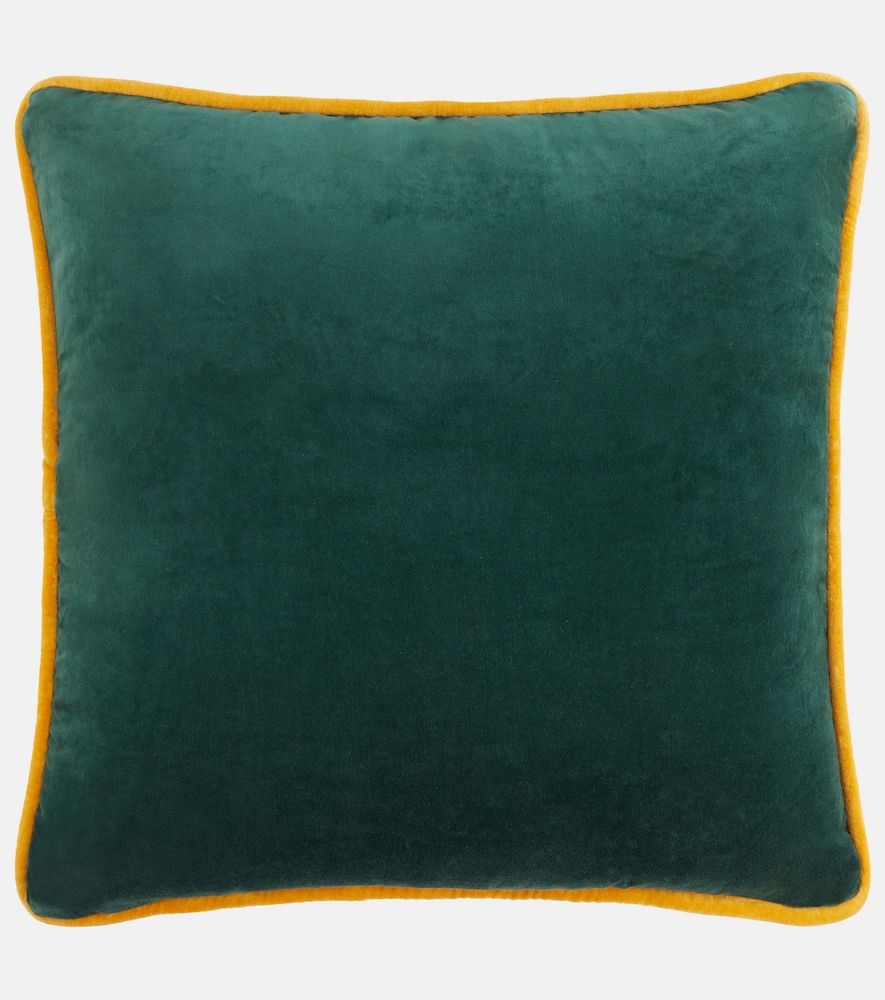 Cojín de terciopelo de algodón bordado - Les-Ottomans - Modalova