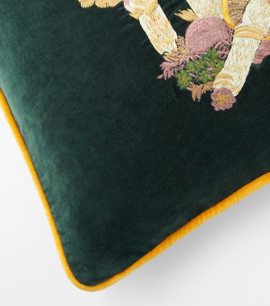Cuscino in velluto di cotone con ricamo - Les-Ottomans - Modalova