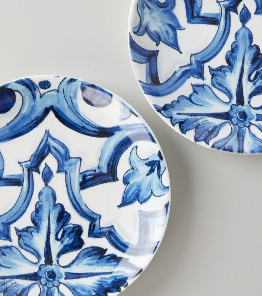 Set de 2 platos de postre de porcelana - Dolce&Gabbana Casa - Modalova