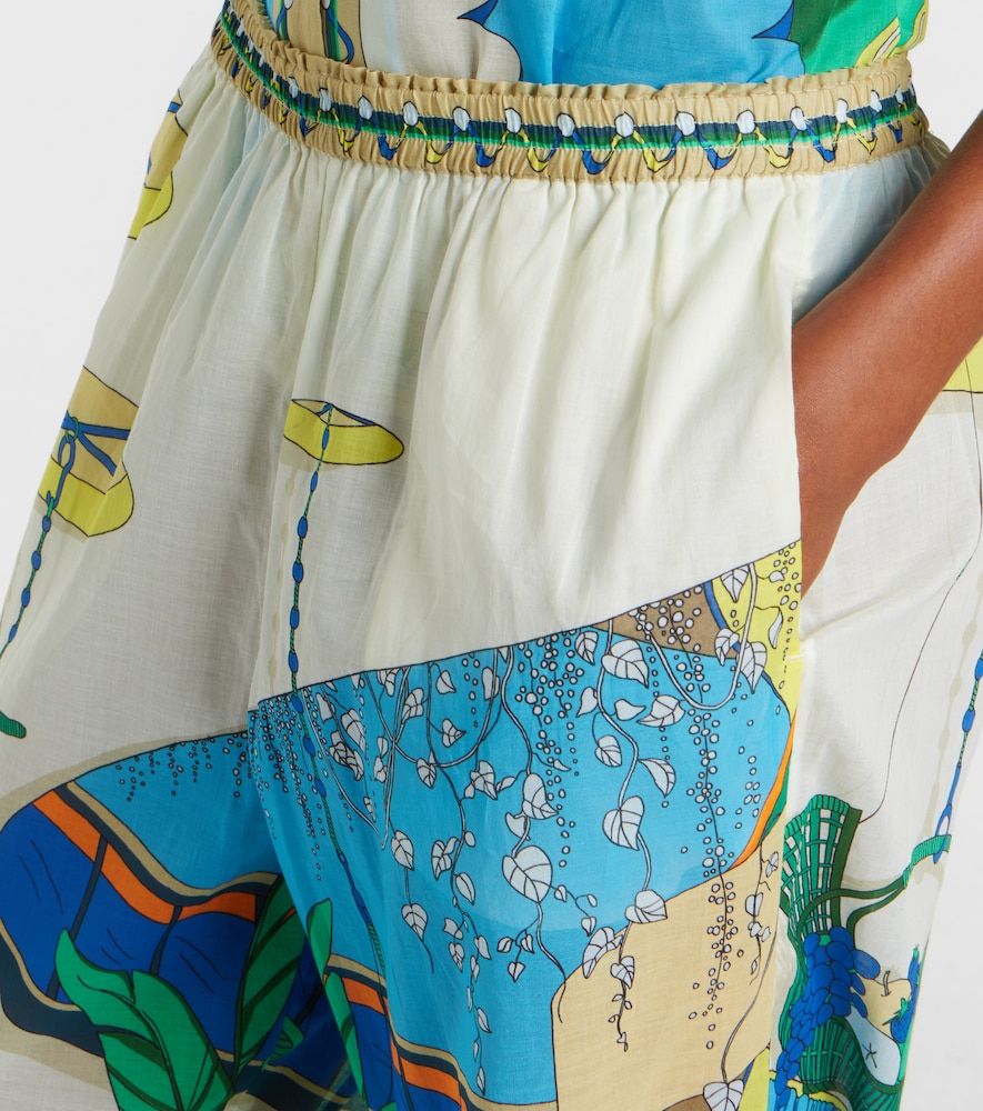Pantalones tapered de algodón estampados - Tory Burch - Modalova