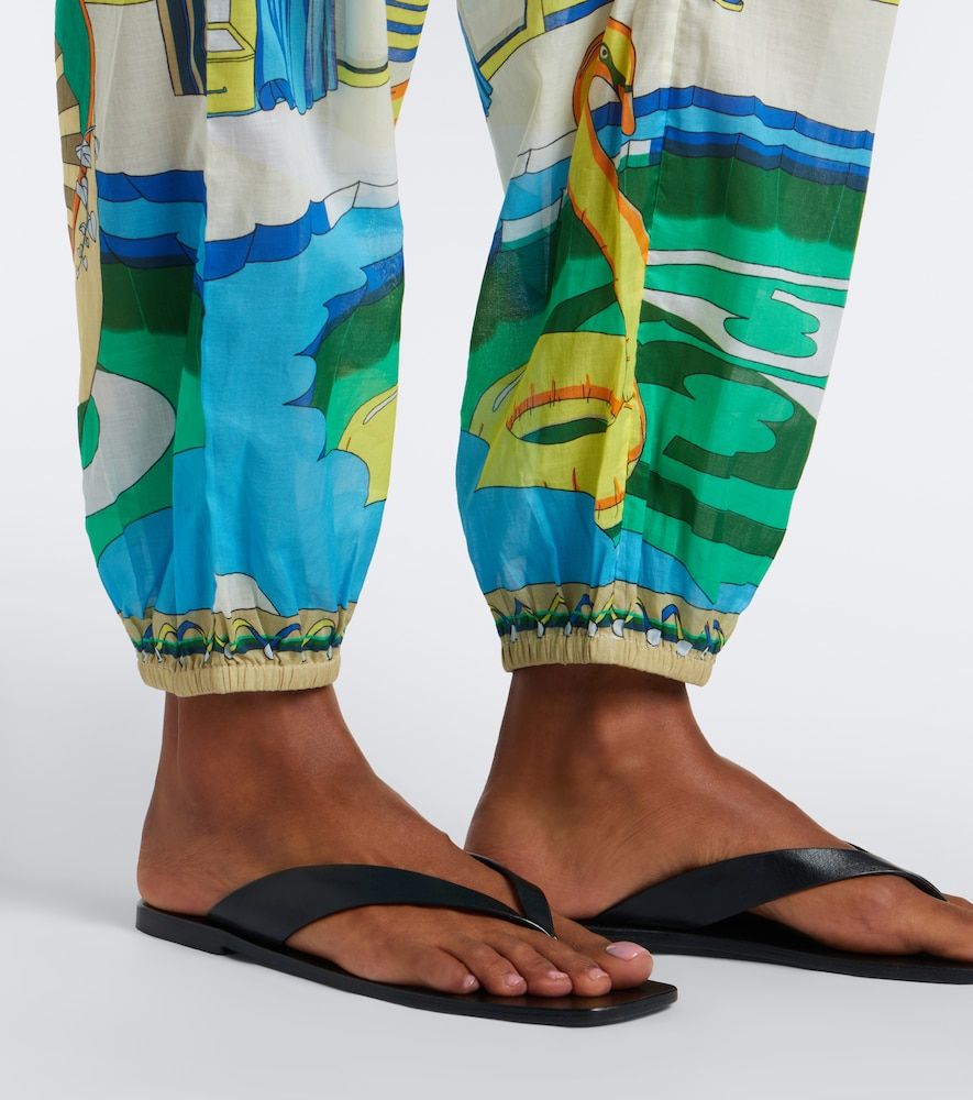 Pantalones tapered de algodón estampados - Tory Burch - Modalova