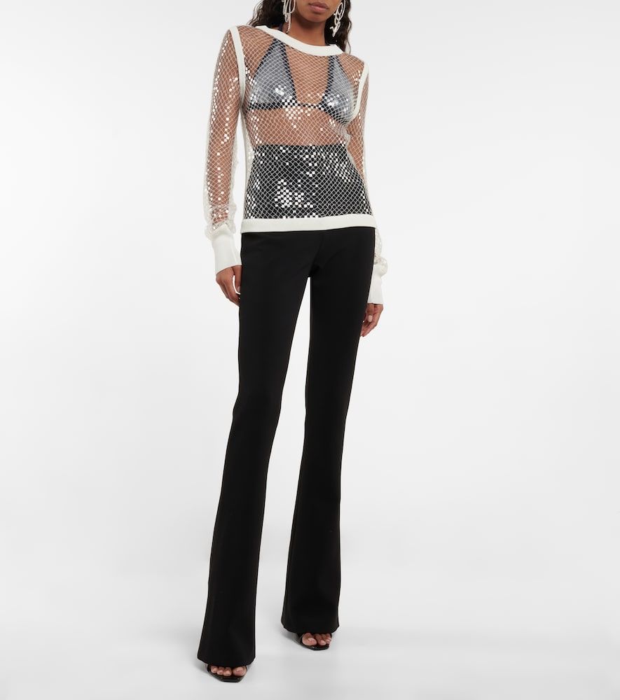 Top in rete con paillettes - Jean Paul Gaultier - Modalova