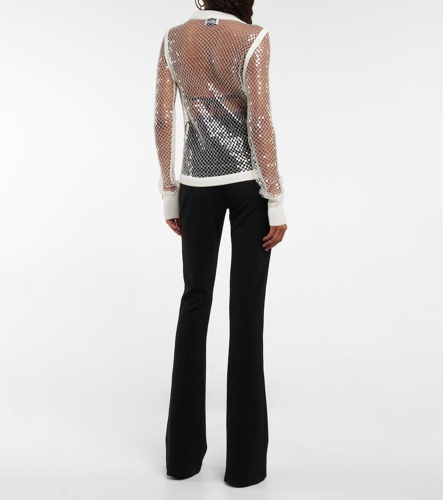 Top in rete con paillettes - Jean Paul Gaultier - Modalova