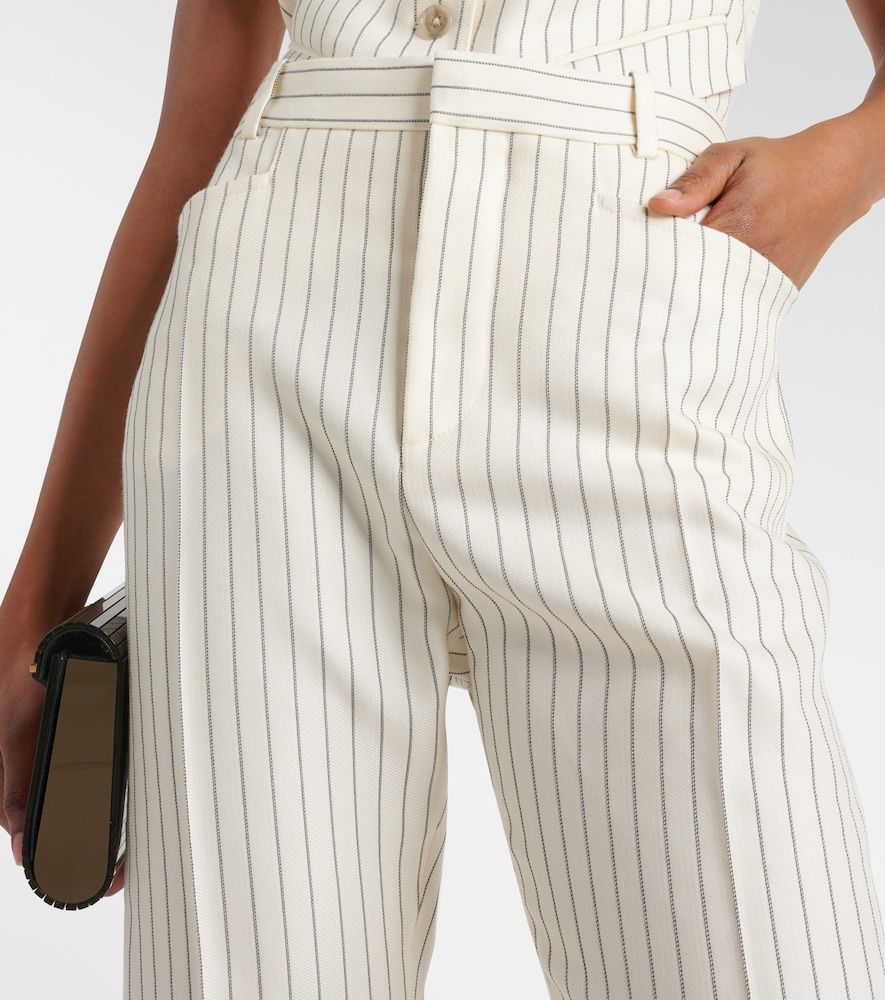 Pantalones rectos Wallis en mezcla de lana y seda a rayas - Tom Ford - Modalova