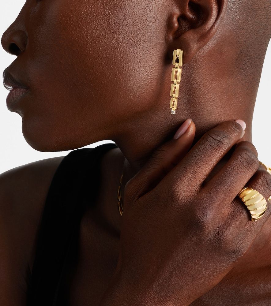 Orecchini pendenti B.zero1 in 18kt con diamanti - Bvlgari - Modalova