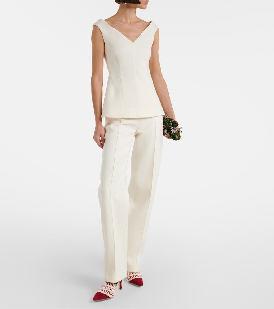 Bestickte Mules Alo 70 aus Veloursleder - Manolo Blahnik - Modalova
