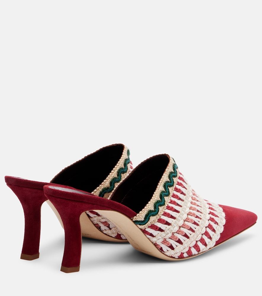 Bestickte Mules Alo 70 aus Veloursleder - Manolo Blahnik - Modalova
