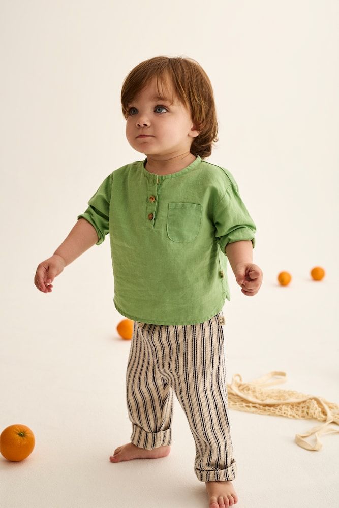 Bebé - camisa con botones Alder de algodón y lino - Cozmo - Modalova