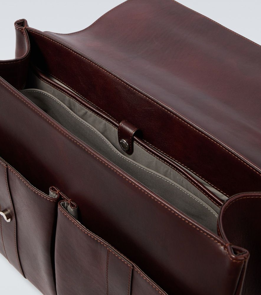 Borsa portadocumenti in pelle - Brunello Cucinelli - Modalova