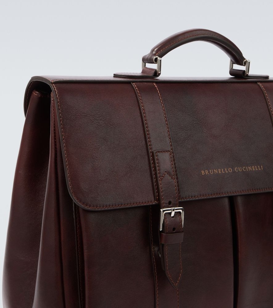 Borsa portadocumenti in pelle - Brunello Cucinelli - Modalova